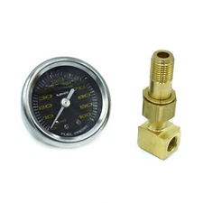 VMS Racing Black & Carbon Fiber Fuel Pressure Gauge 0-100 PSI For Honda Acura