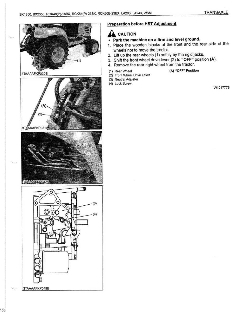 Tractor Workshop Overhaul Technical Repair Manual Fits Kubota