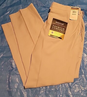 green emerald velvet dress Haggar Premium Comfort Dress Pants, Pleated Front in Black main image 0