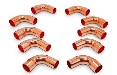 #ad #ad 3 4quot; OD HVAC Copper Street Long Radius LR 90 W02828 C272 0090 Pack of 10 $21.10