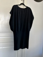 Grace Cashmere Black Winged Sweater dress, Size Medium.