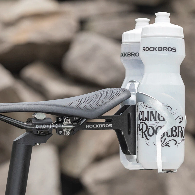 RockBros Bike Double Water Bottle Holder Extension Bracket Saddle