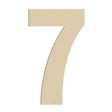 17 Inch Large Wooden Number 7 1/4 in Thick Big Wood Letter for Wall Decor Crafts