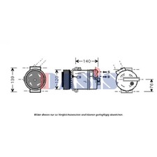 Kompressor Klimaanlage für Opel Vectra C Signum Saab 9-3 Cabriolet