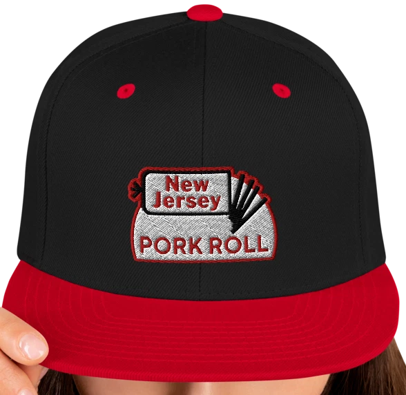 Pork Roll Hat - Snapback Unisex | New Jersey Embroidered Taylor Ham Cap