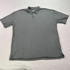 True Classic Polo Shirt Mens 2XL XXL Gray Stretch Golf Rugby Casual Adult