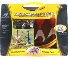 Lawn Darts and Caddy by Eastpoint 4 Darts 2 Rings