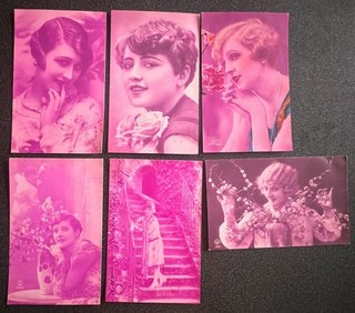 6 Carte postale Femmes Années 1920 1930