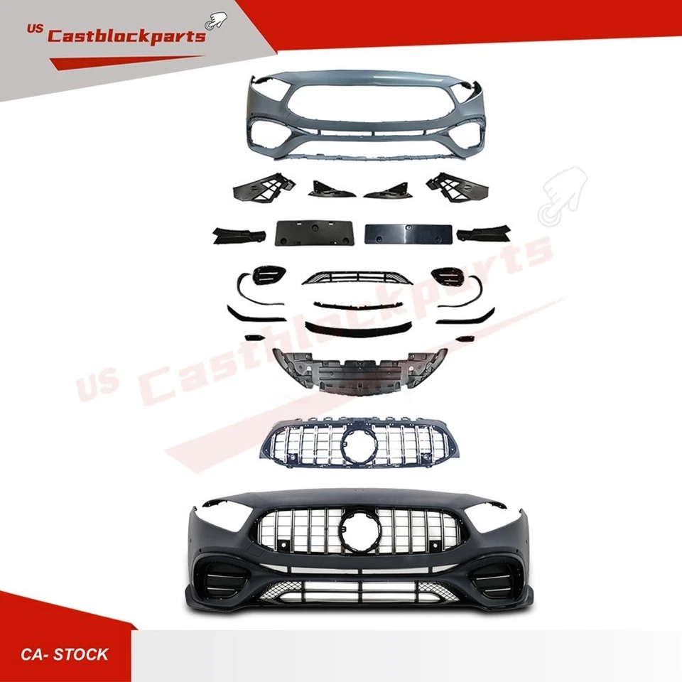 A45S Style Bumper For Mercedes-Benz A-Class W177 A200 A250 A300 Front Body kit - Image 4 of 4