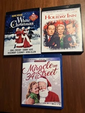 White Christmas, Holiday Inn & Miracle on 34th Street-Like New! 4k UHD, Blu-ray