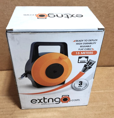 Extngo Retractable Cable Extender (15 Meter) CAT 6 Ethernet Cable Flat    *PS
