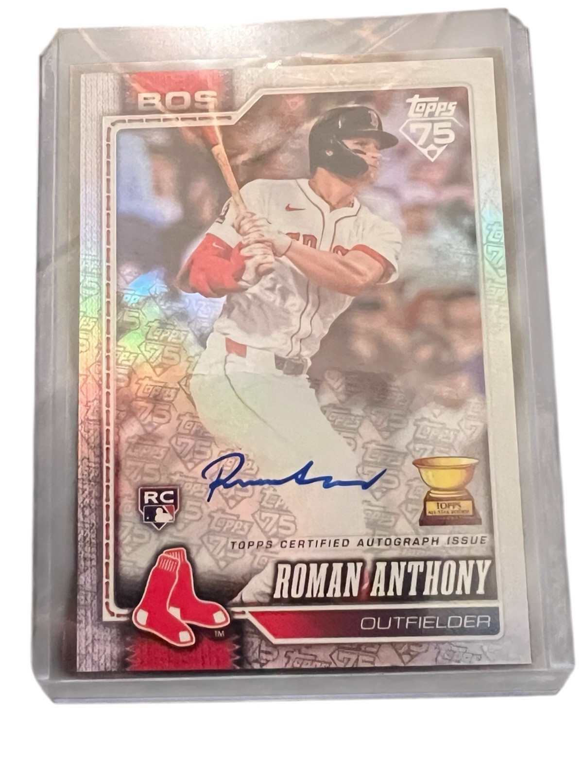 2026 Topps Series 1 Flagship Real One Auto Roman Anthony 75th Anniversary /75