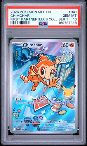 2026 POKEMON FIRST PARTNER ILLUSTRATION COLLECTION PROMO #041 CHIMCHAR PSA 10
