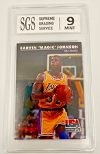 1992 SKYBOX # 36 Magic Johnson HOF Graded 9 MINT LA LAKERS - USA BASKETBALL