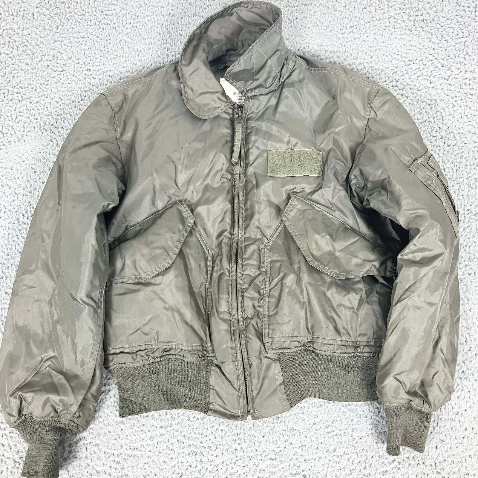 Vintage Cold Weather Flyers Jacket Mens Medium Green CWU-45/P Bomber Military