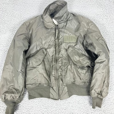 Vintage Cold Weather Flyers Jacket Mens Medium Green CWU-45/P Bomber Military