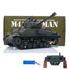 1/16 RC Tank Sherman M4A3 E8 Fury Edition 360°Turret IR BB Smoke Road Wheels — photo 2