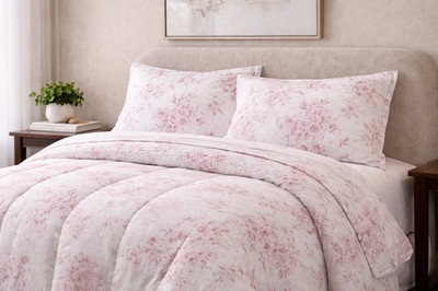 Cabbages & Roses London KING Comforter Set   Alderney Raspberry   3 Piece Floral