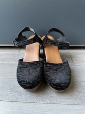 Girls Women s Marcia Universal Thread Heeled Clog Pumps Jet Black Sparkle 8.5