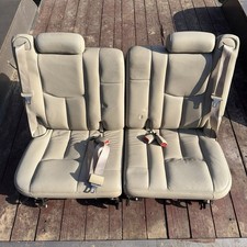 00-06 Escalade Suburban Yukon Denali Third 3rd Row Bench Seats Beige Tan Read