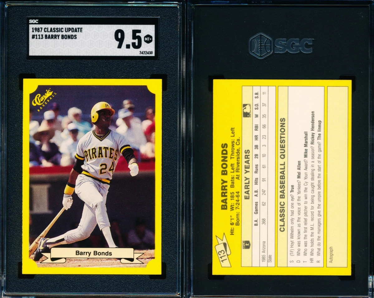 Barry Bonds Original Grade 9.5 Baseball Sports Trading Cards