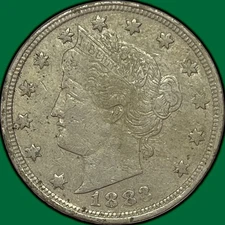 1883 No Cents Liberty Head V Nickel Extremely Fine XF Coin #32779