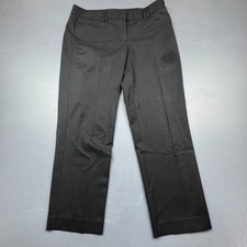 Express Editor Dress Pants Women  s Size 6 Black Mid Rise Straight Work Slacks
