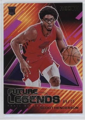 2023 Panini Recon Future Legends Purple /75 Scoot Henderson #15 Rookie RC 11ao