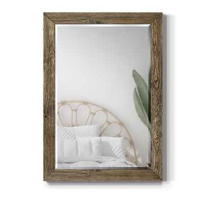 Rectangular Dark Room Walnut Wooden Framed Body Mirror Decor Farmhouse Wall M...
