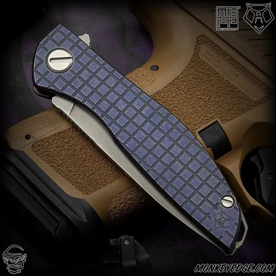 Shirogorov Knives Neon Zero Monkey Edge Frag Purple Edition Brand New - Image 3 of 4
