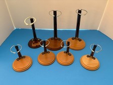 7 wood base doll stands 8"  14 - 18" slim waist