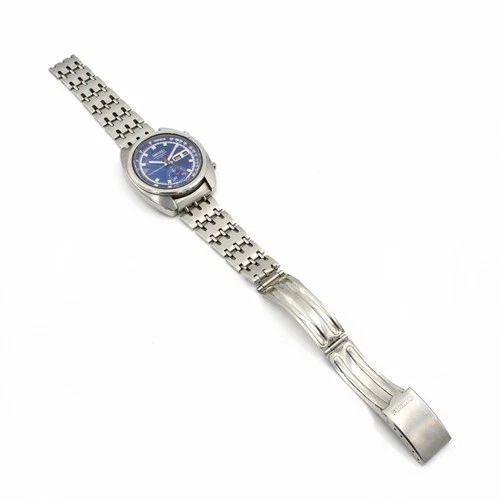 Vintage Seiko 6139-6011 Blue Chronograph 39mm Automatic Men's Watch #WB4574-4