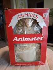 Vintage ANIMATES 11" Lighted Animated Angel Tree Topper Original Box Works