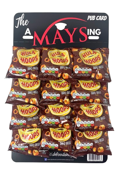 Hula Hoops BBQ Flavour Snacks Crisps 12 x 24g on 'The AMaysing' Pub Card