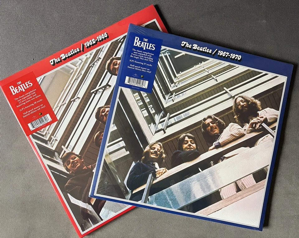 Beatles: Red + Blue Album (farbiges Vinyl, ovp, je 3 LPs, Half-Speed Master) - Bild 2 von 4