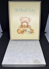 Vintage Hallmark Album Keepsake Baby Book Hushabye Bear BBA 1046 New W/ Box