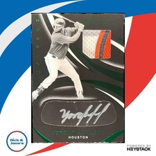 2020 Immaculate Collection Yordan Alvarez Monochrome Green 1/5 Patch Auto Astros
