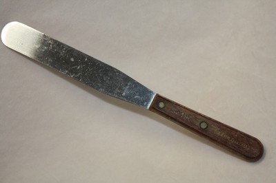 Vintage Dexter Russell USA S2496 Wood Handle Spreader Knife Butter Icing 8 