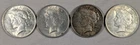 LOT OF 4 1922 P PEACE SILVER DOLLARS #51