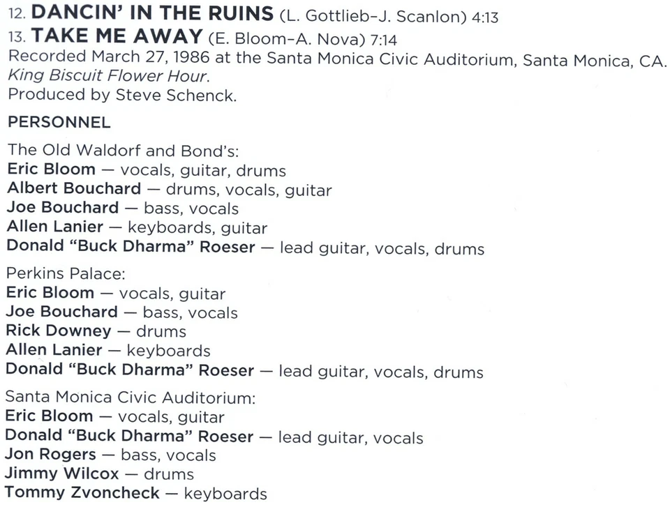 Blue Öyster Cult "Radios appear: The best of the broadcasts"! 13 Songs! Neue CD! - Bild 3 von 3