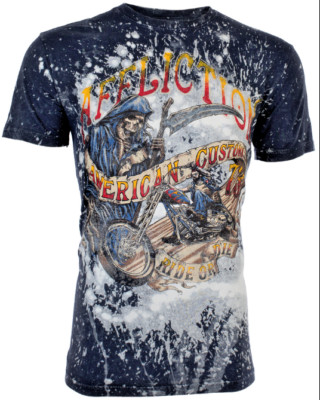 AFFLICTION American Customs RIDE OR DIE Short Sleeve Slim Fit T-shirt NWT