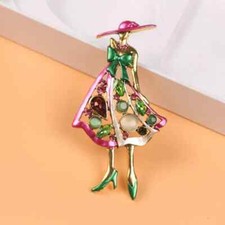 Elegant Female Figure Brooch Women's Character Coat Accessories Pins