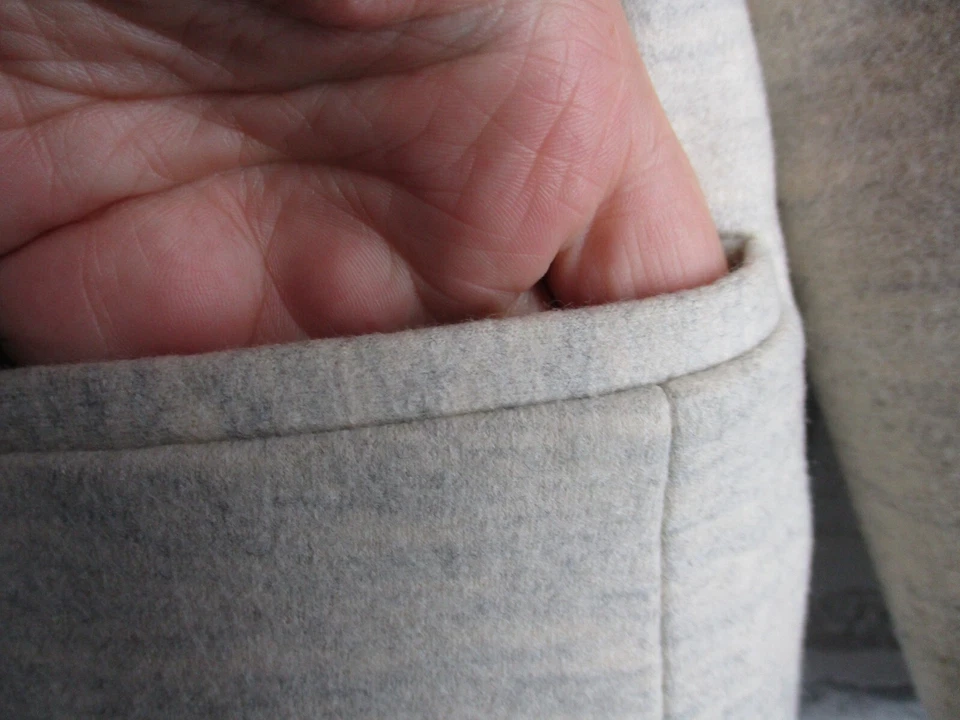 SABA womens overcoat oatmeal/ beige wool 12 pockets long sleeve - image 4 of 4