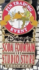 Disney Soda Fountain DSF Pin Trading Event PTE Peter Pan Tinker Bell LE 500 Pin
