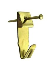 Zierhaken 20 stück  Wandhaken Größe 1 24x7x8 mm vermessingt mit Stift Haken