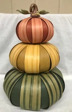 Longaberger 2013 RARE Stacked Pumpkins  Fall Decor
