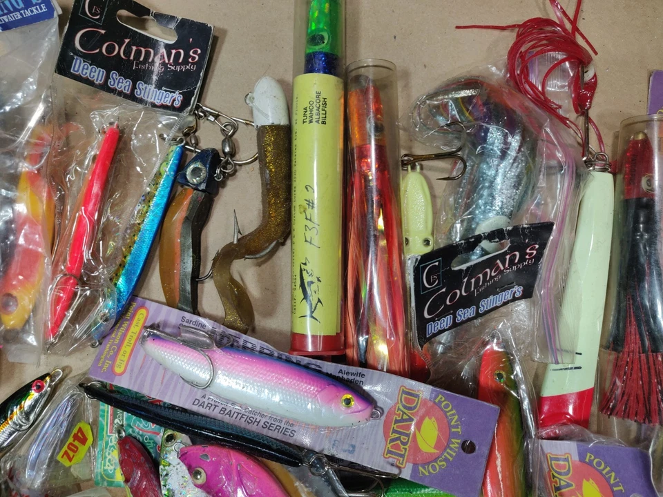 Lot Of 80 Salt Water Fishing Lure, New & Used Used, Point Wilson, King's, etc - Image 3 of 4
