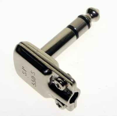 #ad SquarePlug SP550 S Compact Soldered Right Angle 1 4#x27;#x27; TRS Plug Matte Nickel $3.85