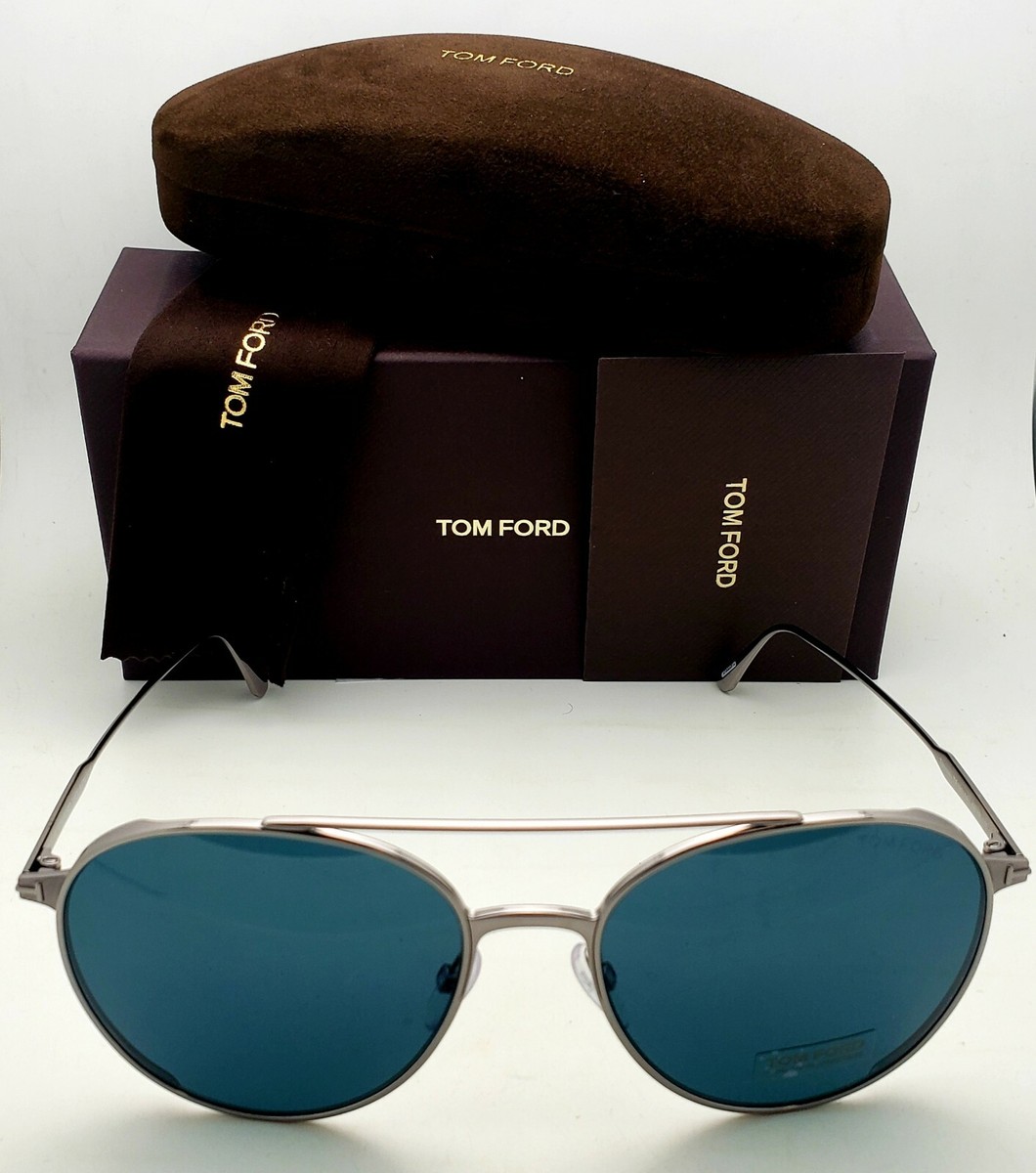 New TOM FORD Sunglasses Tomasso TF 691 14V Silver AVIATOR Frames w