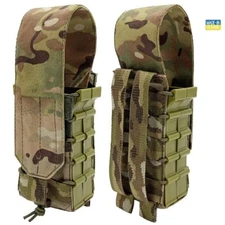 Tactical Double Mag Pouch MOLLE Cordura 500D Ukraine Flap Cover IRR  Multicam